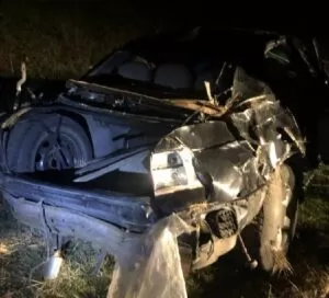 Автівка, яка потрапила у аварію