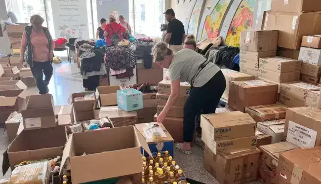 У Полтаві централізовано збирають гуманітарну допомогу для Херсонщини