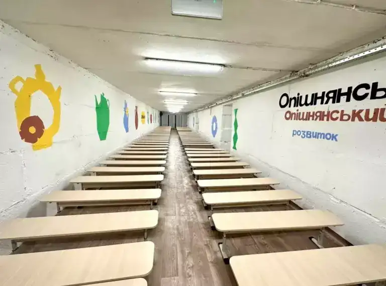 В Опішні для учнів ліцею побудували просте укриття майже за 3 мільйони гривень