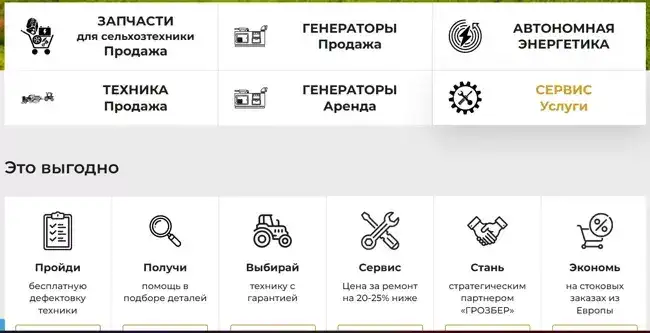 Продажа запчастей для сельскохозяйственной техники