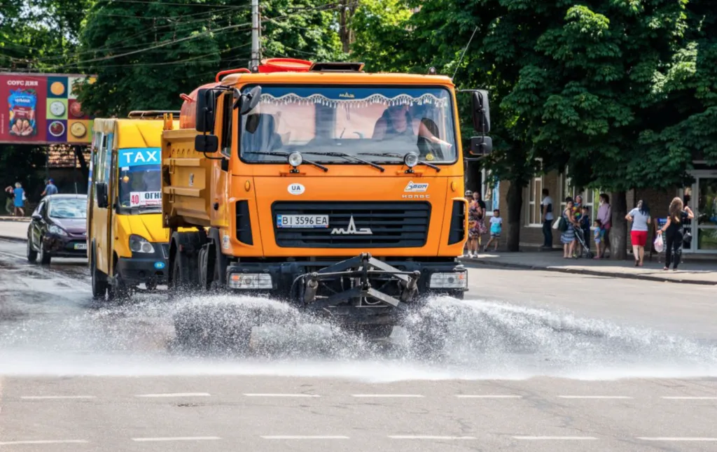 В Полтаві тимчасово припинили поливати вулиці
