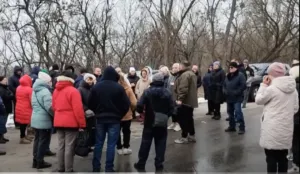 Протест на Монастирській горі у Полтаві: мешканці вимагають ремонту аварійної дороги