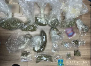 На Полтавщині вилучили канабіс та псилобіцин на 30 млн гривень та затримали наркоторговців