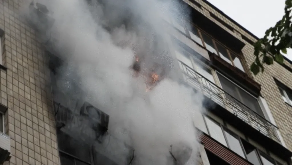 Полтаві загорівся балкон у багатоповерхівці на Київському шосе