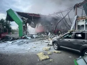 В Полтаві чули вибухи: шахед влучив у АЗС