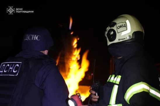 Наслідки нічної атаки: частина Полтавщини без води й світла, пошкоджено залізничні об'єкти