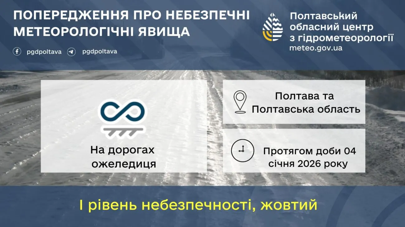 В Полтаві та області оголошено "жовтий" рівень небезпеки: що відомо