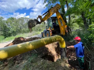 У Полтаві завершили підключення нового газопроводу на Монастирській Горі