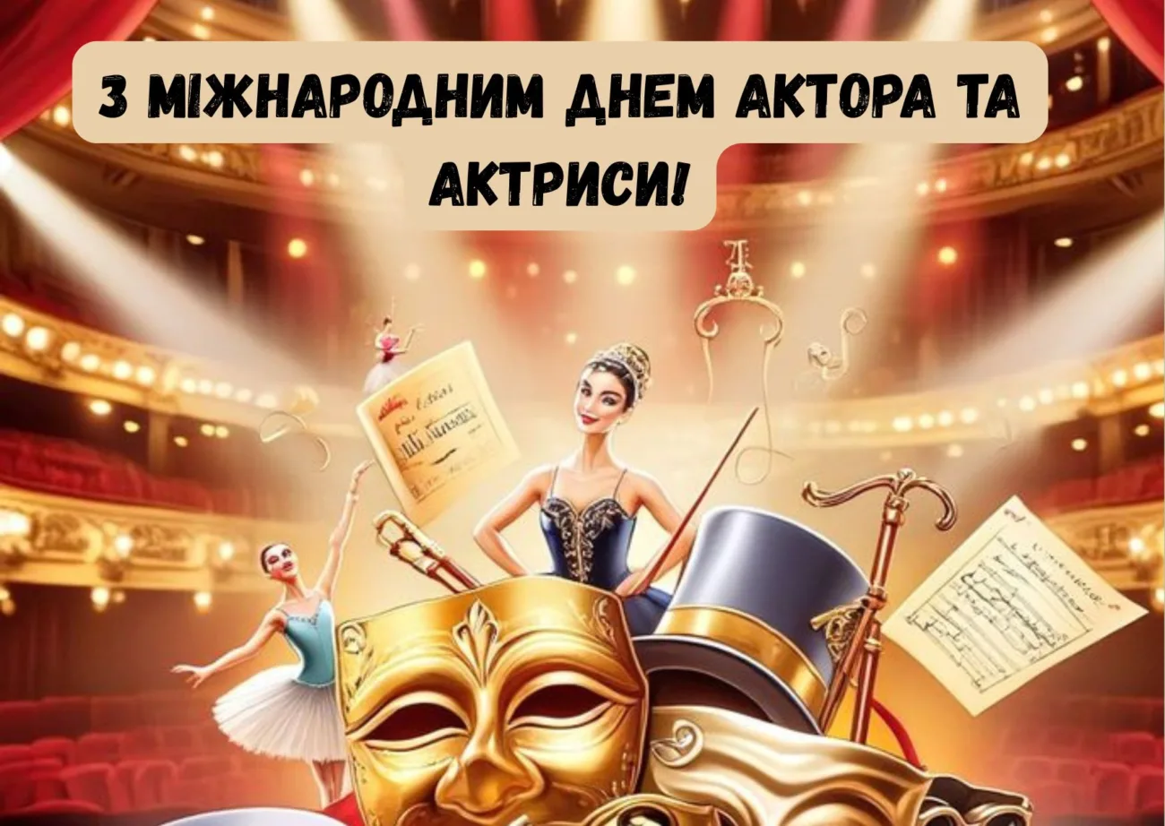 Привітання з Міжнародним днем актора та актриси 2026: красиві слова для тих, хто живе сценою