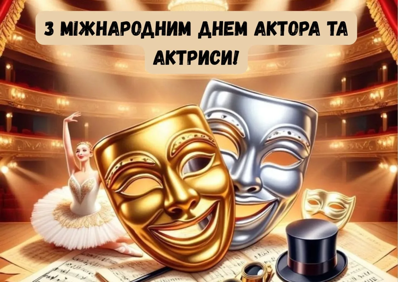 Привітання з Міжнародним днем актора та актриси 2026: красиві слова для тих, хто живе сценою
