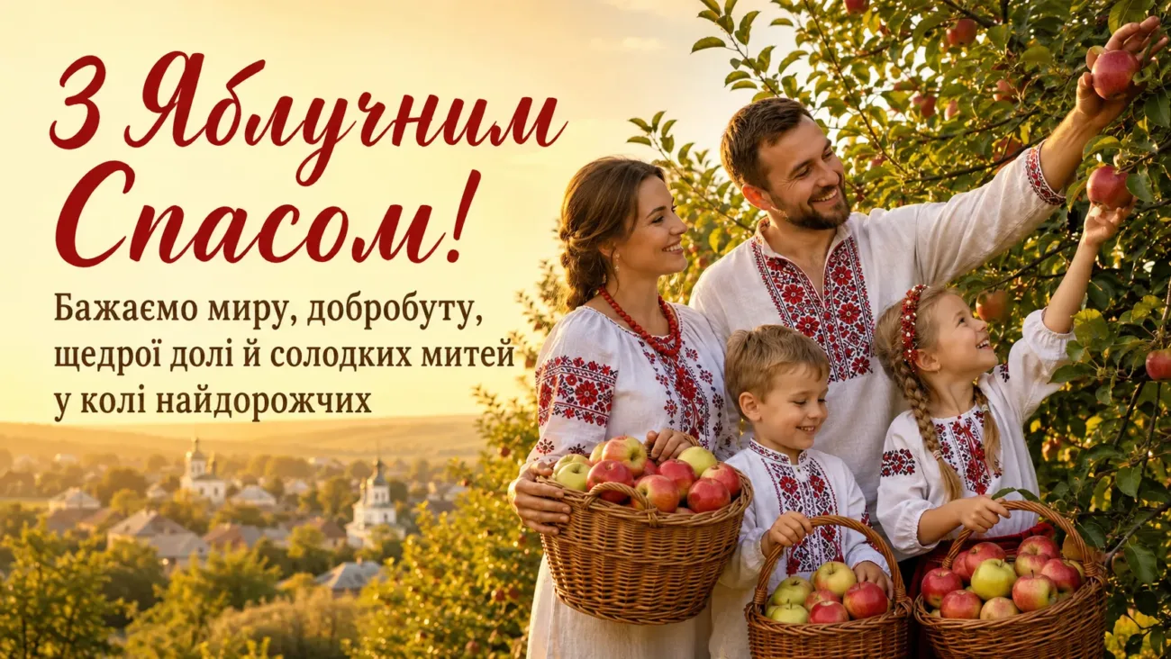 Привітання з Яблучним Спасом 2026: гарні побажання зі святом Преображення Господнього