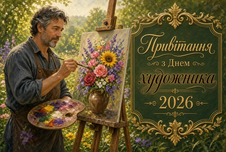 Привітання з Днем художника 2026 для тих, хто не може не розмальовувати полотно життя